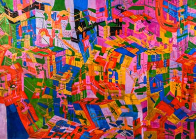Juan GOMEZ QUIROZ Abstract Oil on Canvas