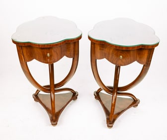 Pair of Art Deco Mahogany Side Tables