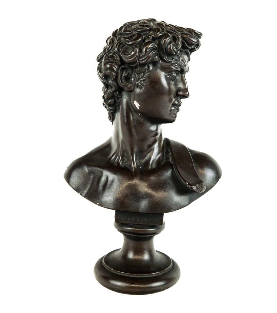 Faux Bronze Bust of Michealangelo's David (1 of 12)