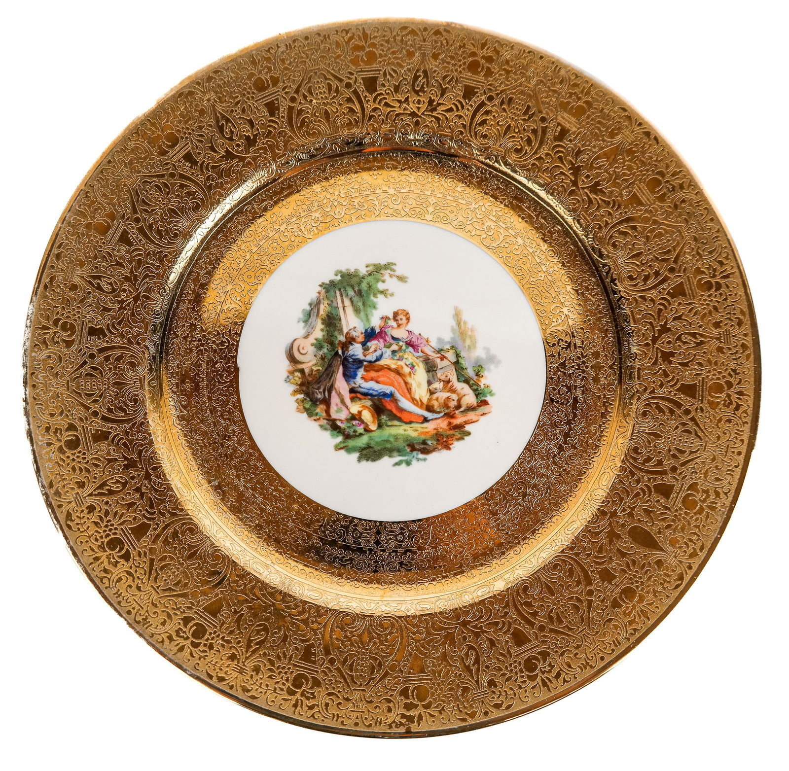 Royal China 22K Gilt Decorated Cabinet Plates, 11 (1 of 8)