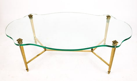 Stephanie Miron Bronze & Glass Table after Guerin