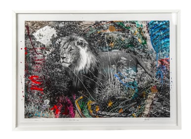 Arno ELIAS: "Simba 2" - Embellished Lithograph