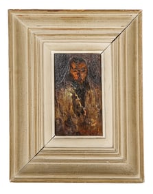 20th C. Portrait Study Of A Man - Oil On Panel