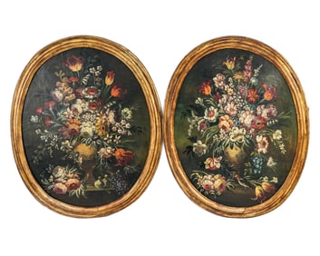 Pair Of Flemish Still Lifes - Oil Paintings