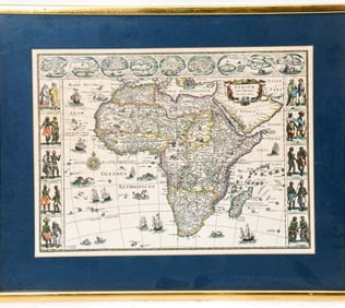 After Willem Blaeu Map of Africa
