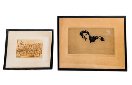 Two Art Works In Various Media