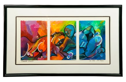 J.P. FUNK: "Fauve Lovers" - Oil Triptych
