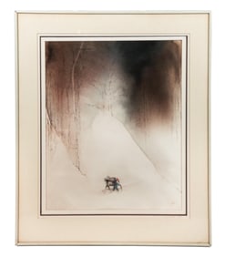 Ken NISHI: "Solitary Trek" - Watercolor Painting
