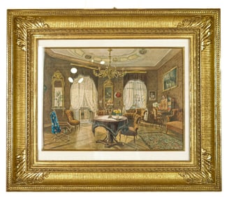 Edward Lamson HENRY: Interior Study - Watercolor
