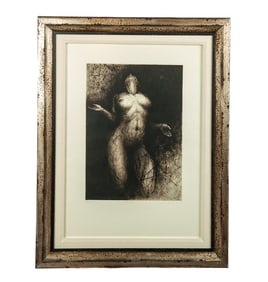 Tomáš Hrivnác "Nahore" Drypoint Etching