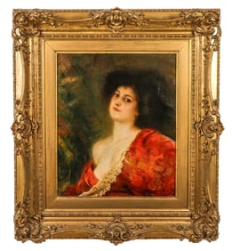 Signed "CHARIER": Portrait Study - Oil Painting
