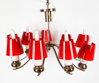 Angelo Lelii for Arredoluce Chandelier