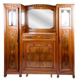Art Nouveau Three Part Cabinet