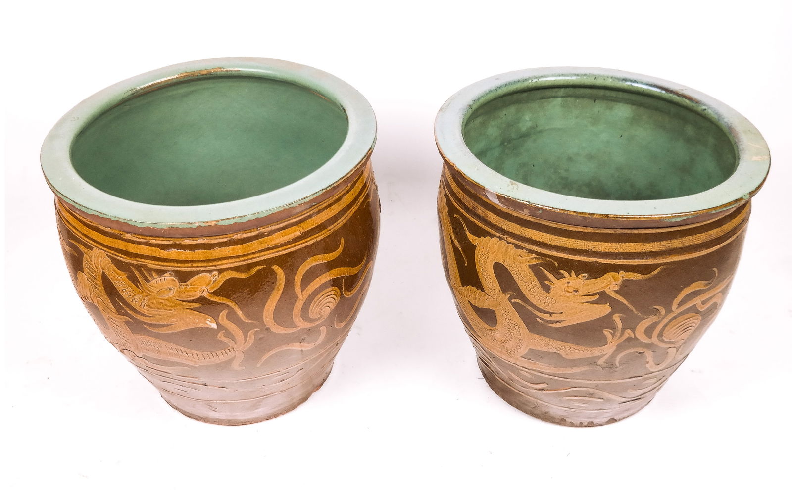 Japanese Two Yellow Vases (1 of 11)