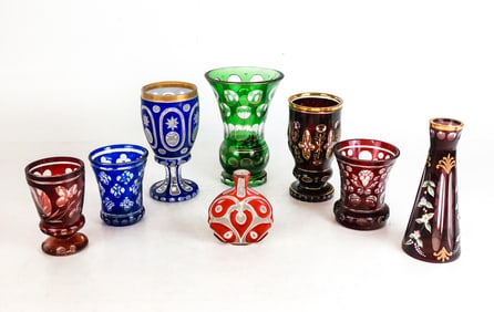 Group of Cut-to-Clear Glassware, 7