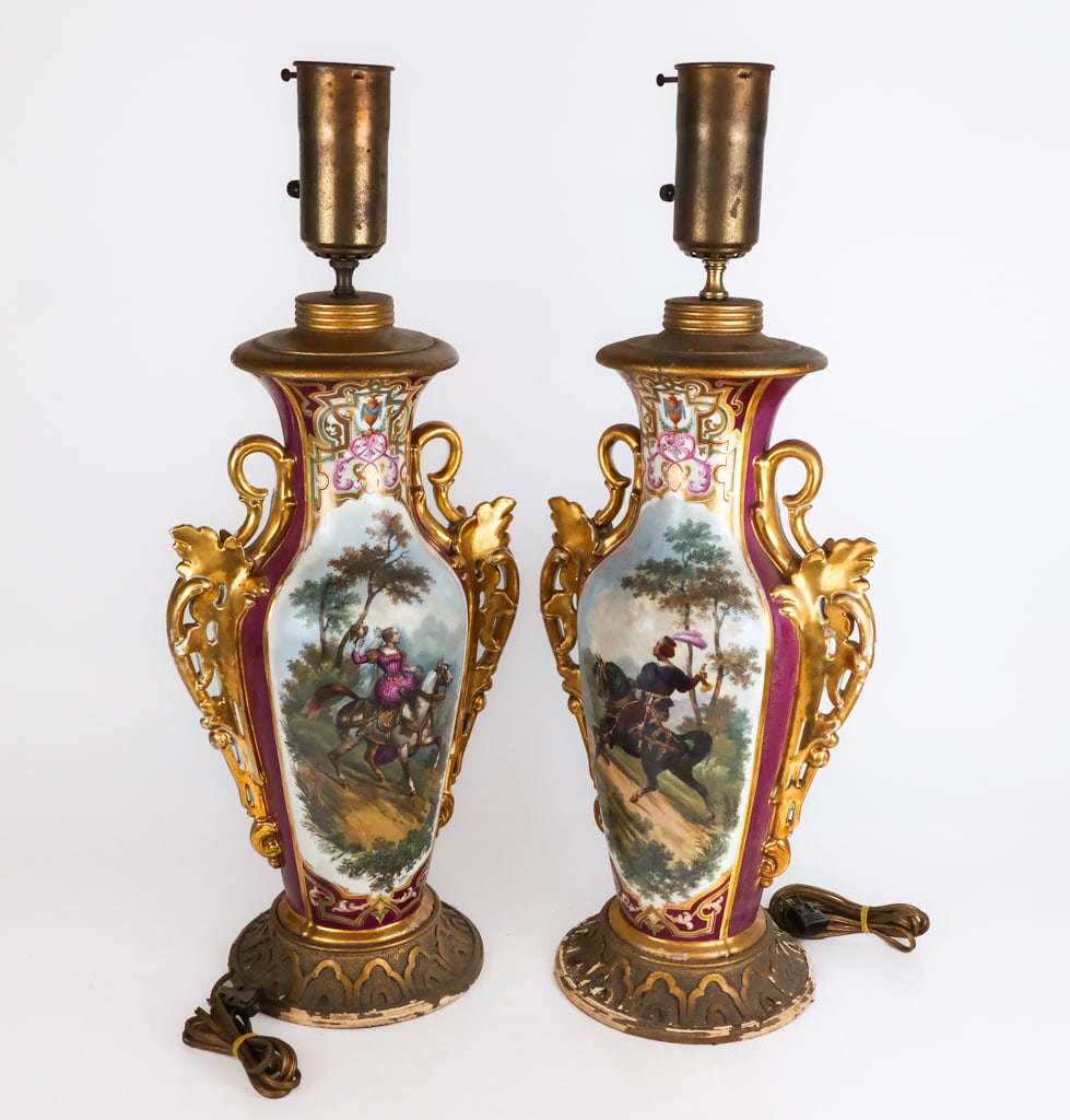 After Sevres Pair of Porcelain Table Lamps (1 of 13)
