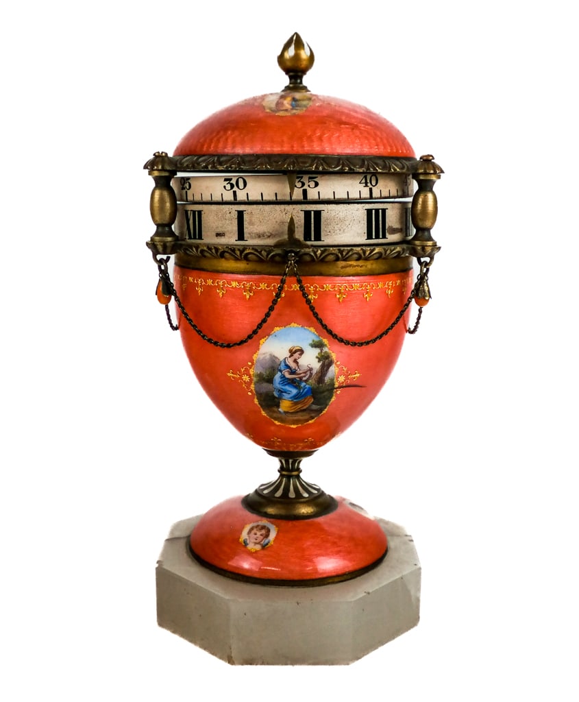 Antique Peach Guilloche Annular Dial Clock (1 of 6)