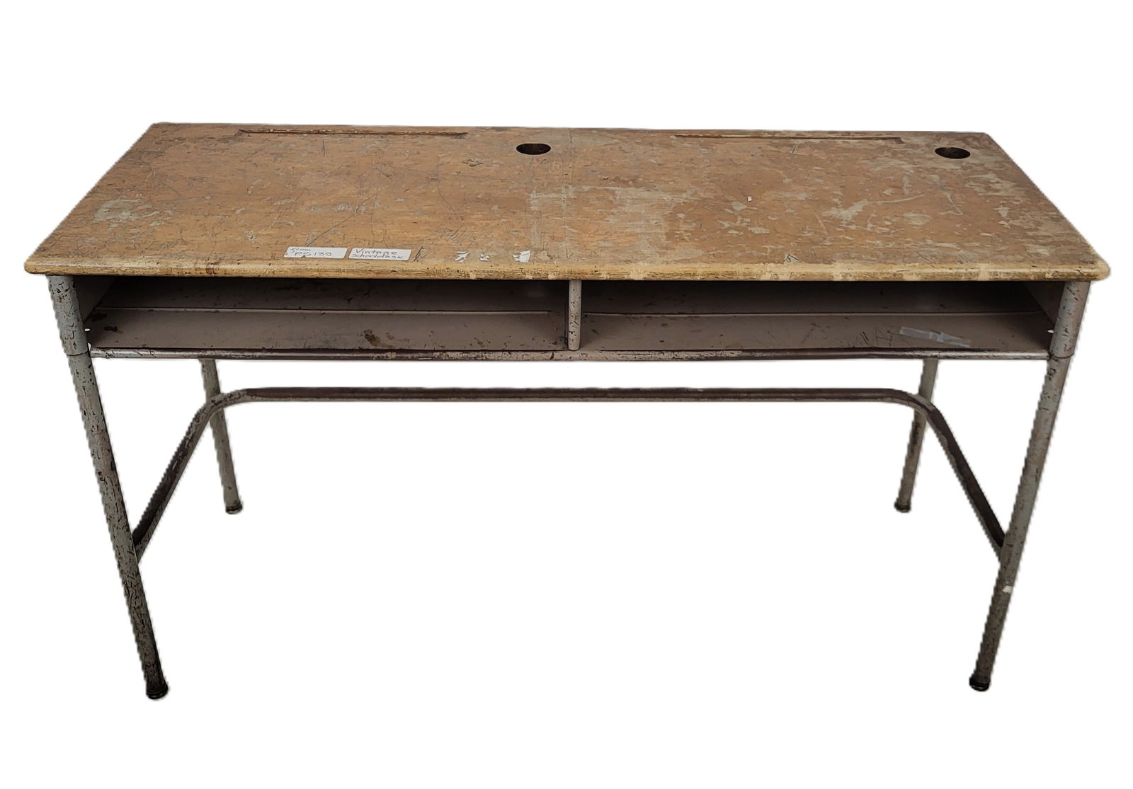 Vintage Double School Desk (1 of 8)