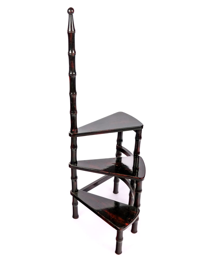 Lacquered and Chinoiserie Decorated Library Ladder (1 of 9)