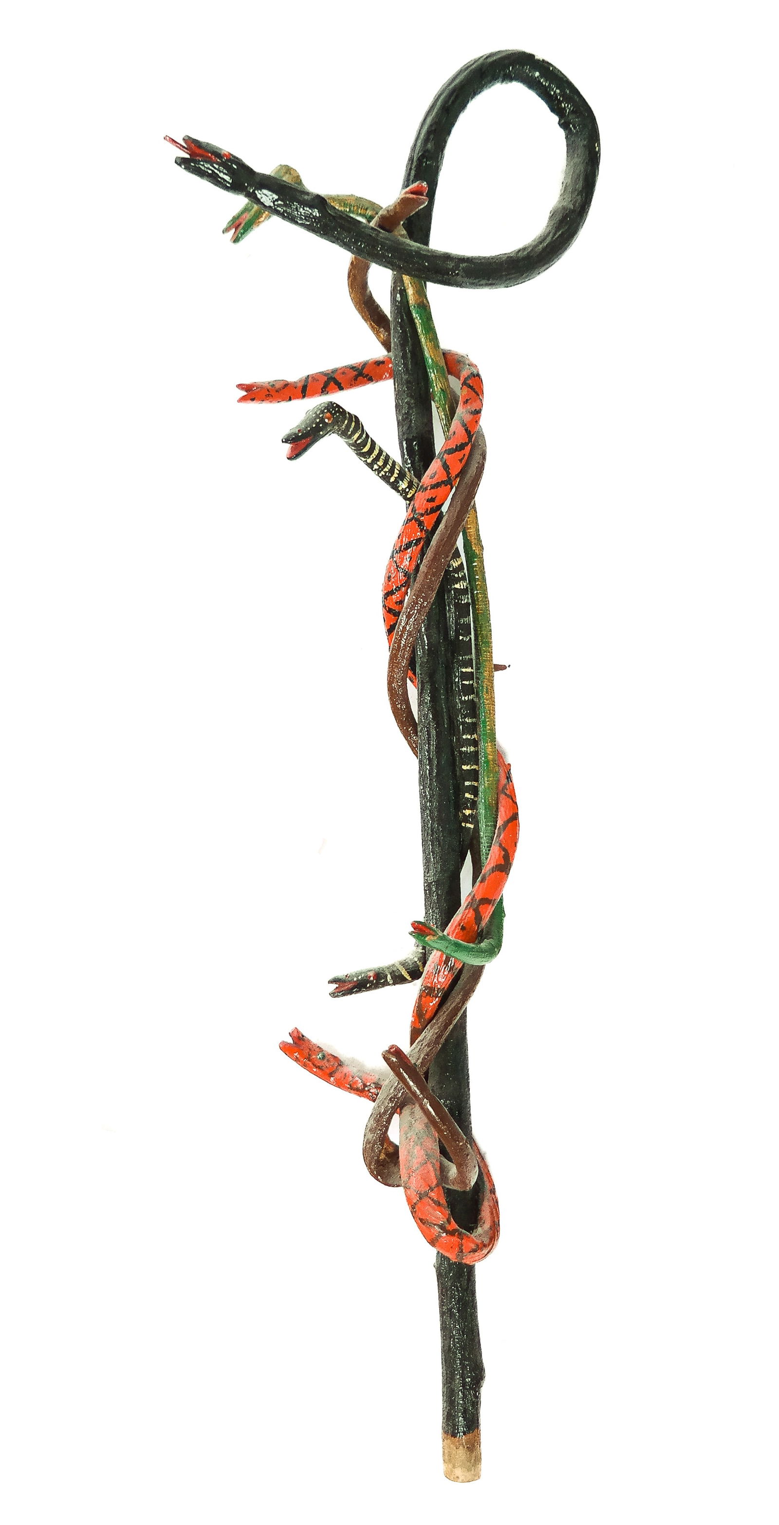 Folk Art Painted Snake Cane (1 of 8)