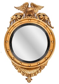 Antique Federal Large Convex Mirror