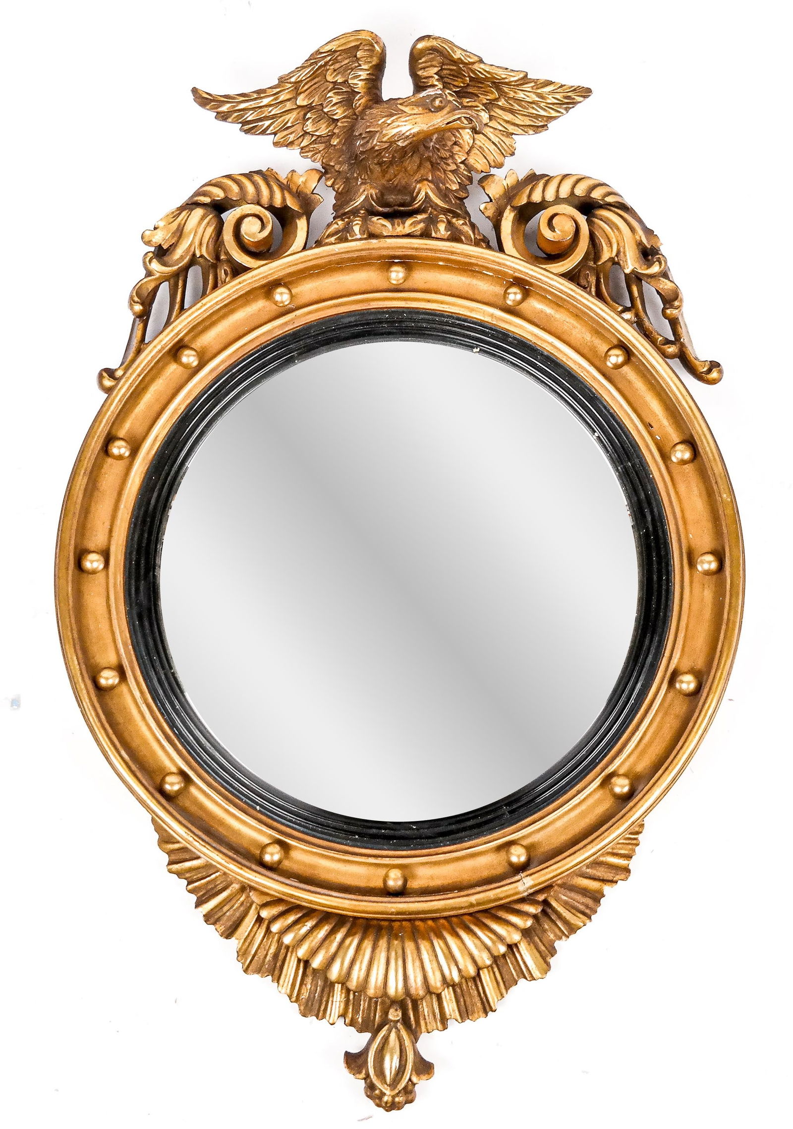 Antique Federal Large Convex Mirror (1 of 16)