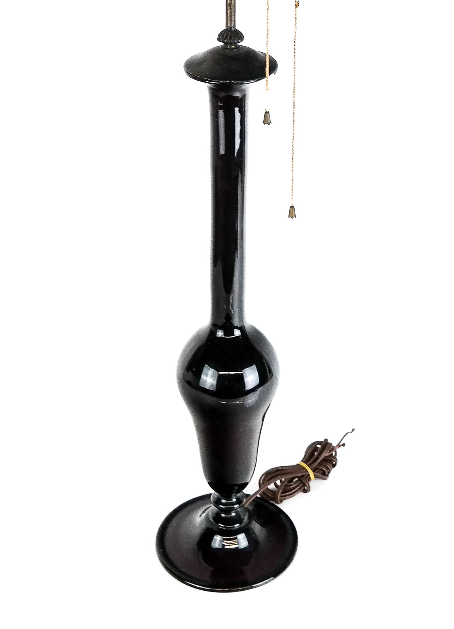 Dark Purple Glass Vase Lamp (1 of 10)