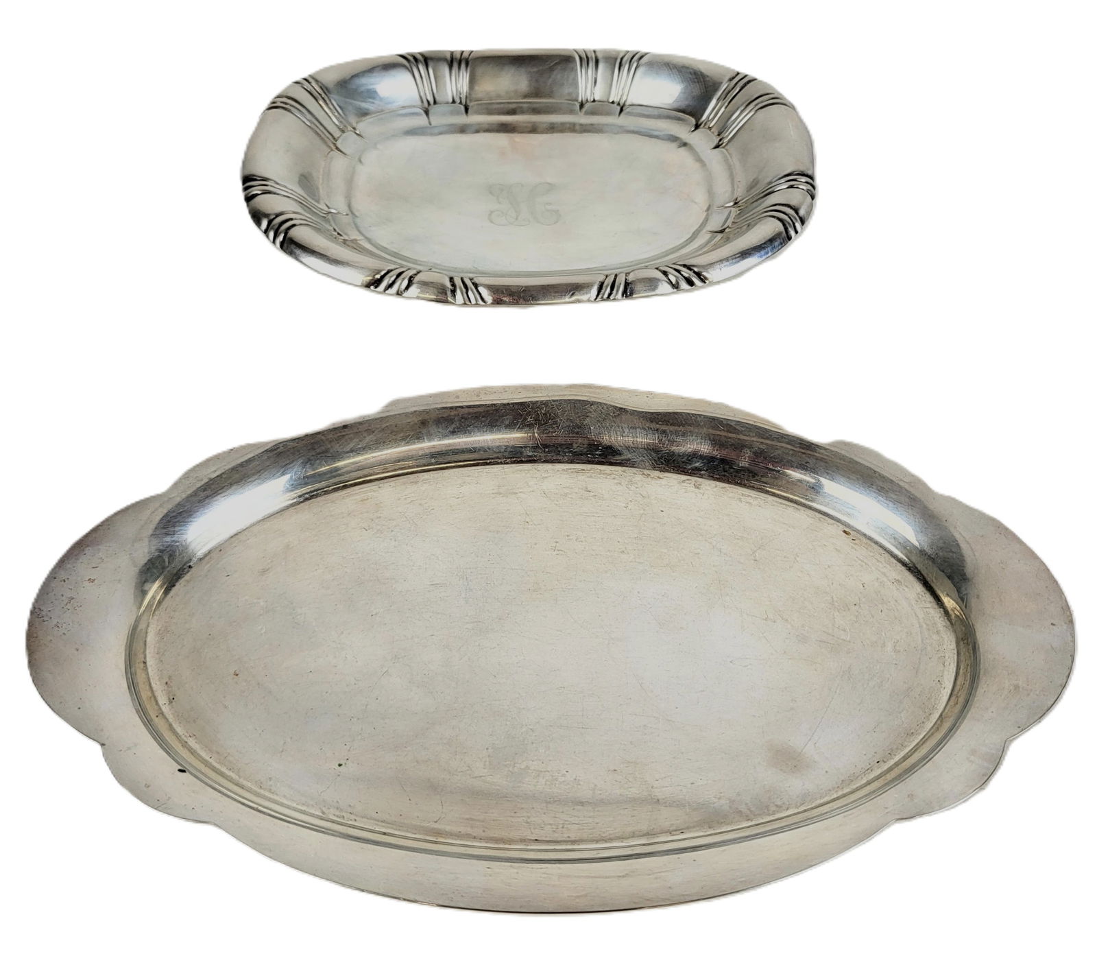 Two Sterling silver Card Trays (1 of 8)