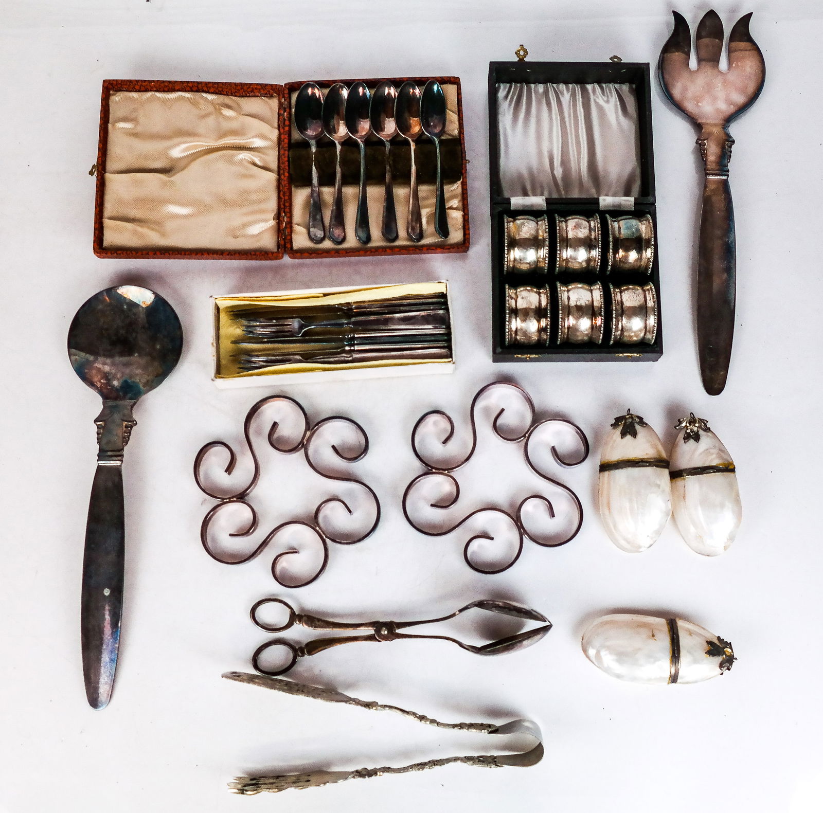 Group of Silvered Metal Table Articles, 20+ (1 of 19)