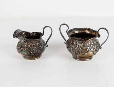 Hamilton & Davis Sterling Silver Creamer and Sugar