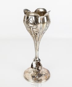 Art Nouveau English Silver Vase