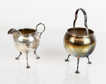 Gorham Sterling "Chicken Leg" Creamer & Sugar