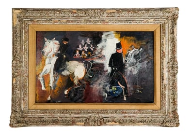 Jean DUFY: Figures On Horseback - Oil Painting