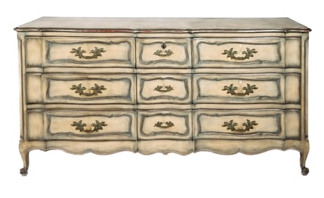 Louix XV Painted Double Dresser