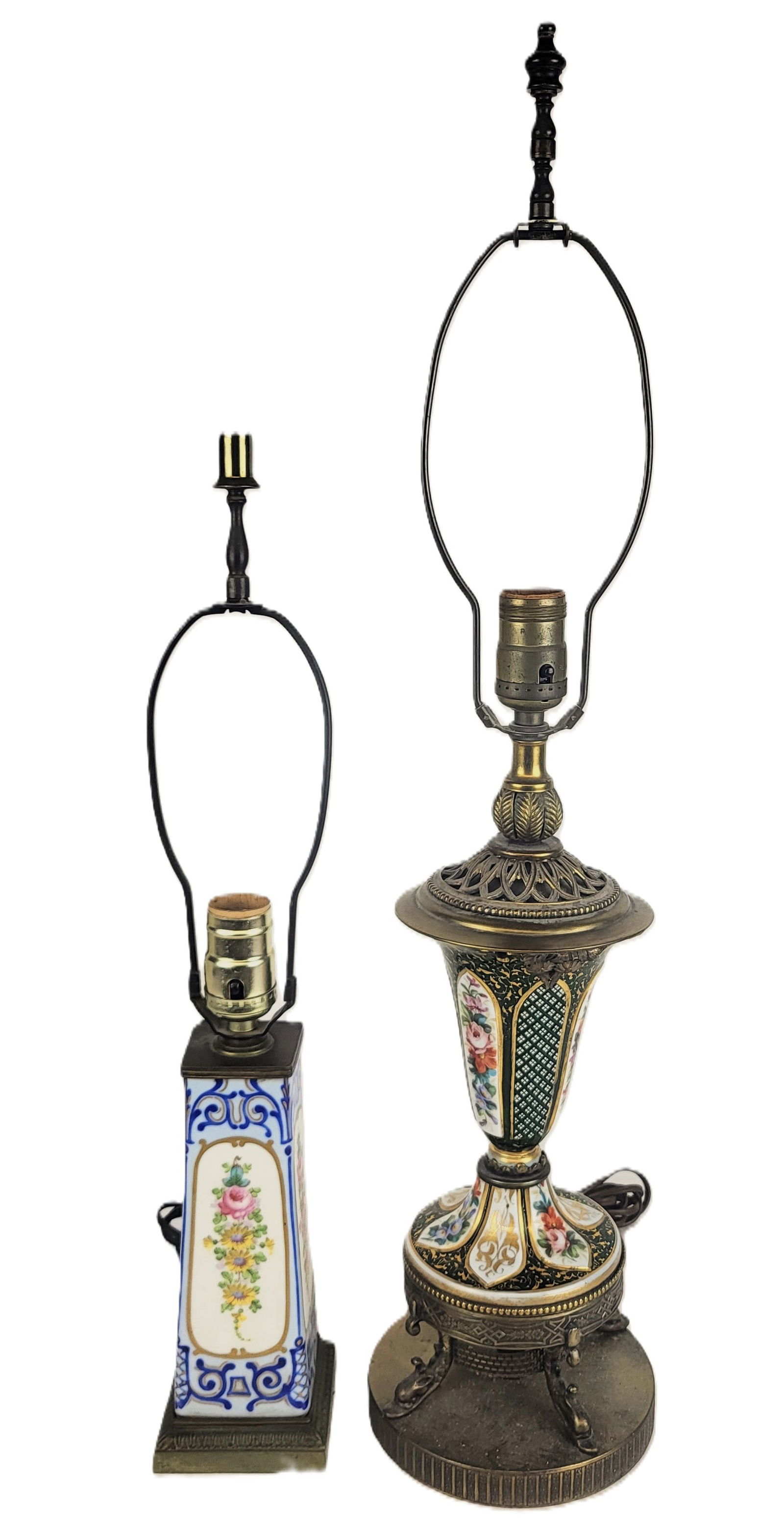 Two Decorated Porcelain Lamps (1 of 13)