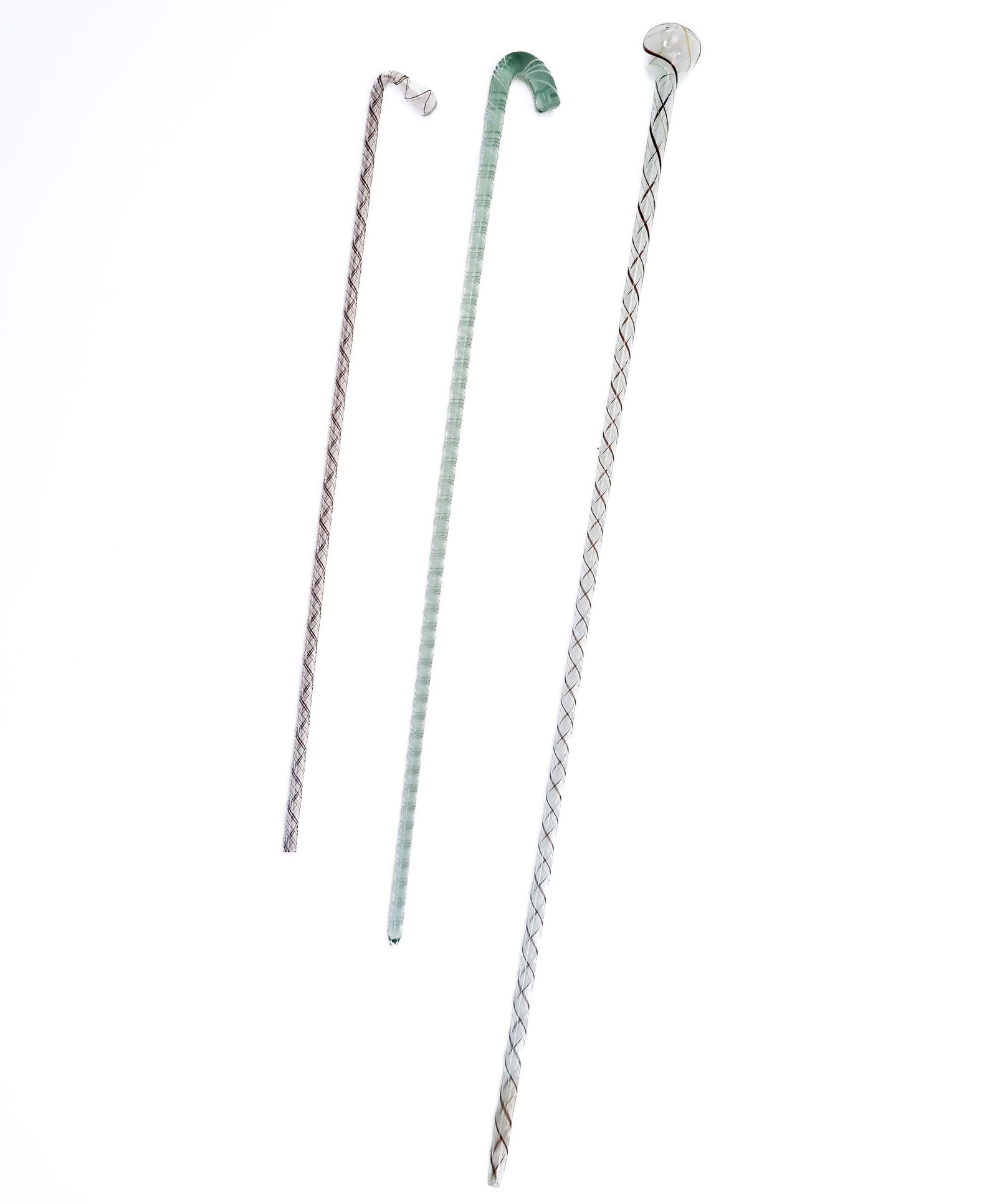 3 Hand Blown Venetian Glass Walking Sticks (1 of 14)