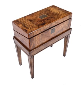Victorian Walnut and Turnbridge Banded Lap Desk