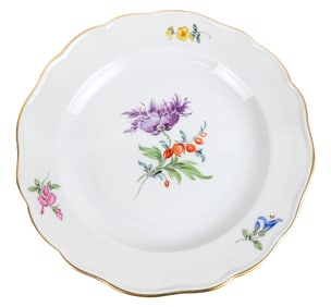 11 Meissen Floral Decorated Bread & Butter Plates