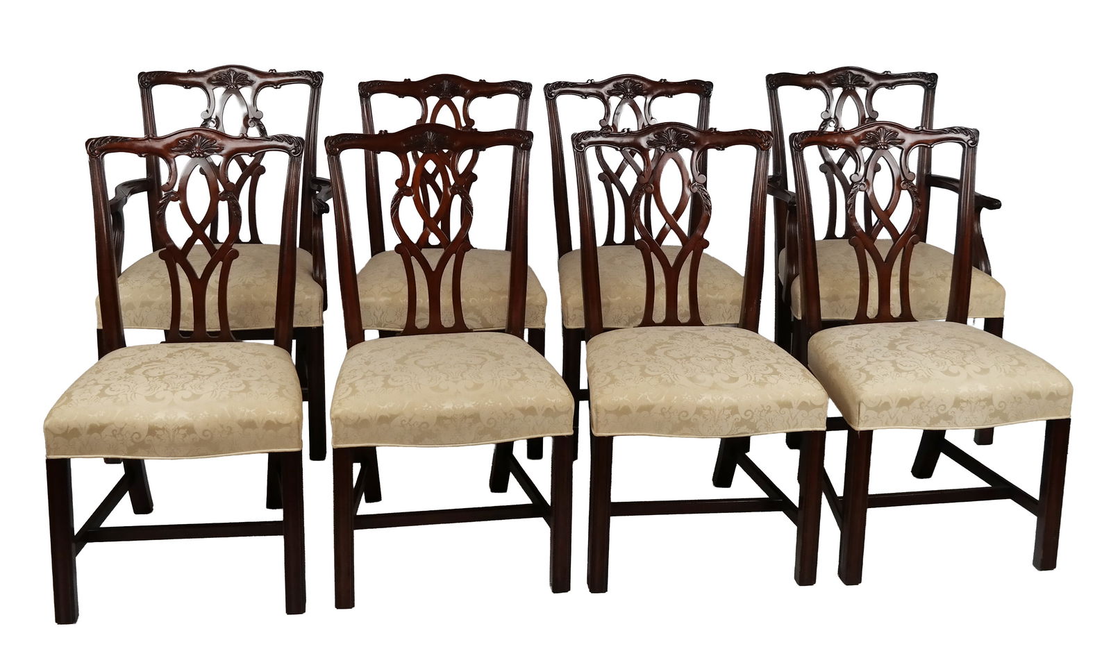 8 Kindel Furniture Georgian Carved Mahogany Chairs (1 of 14)