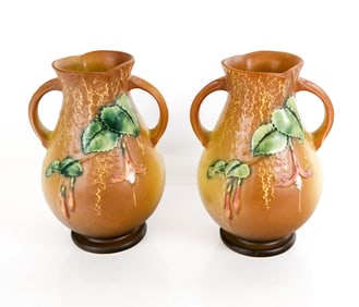 Pair of Roseville "Fuchsia" Vases