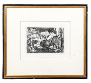 John SLOAN "The Women's Page" Etching