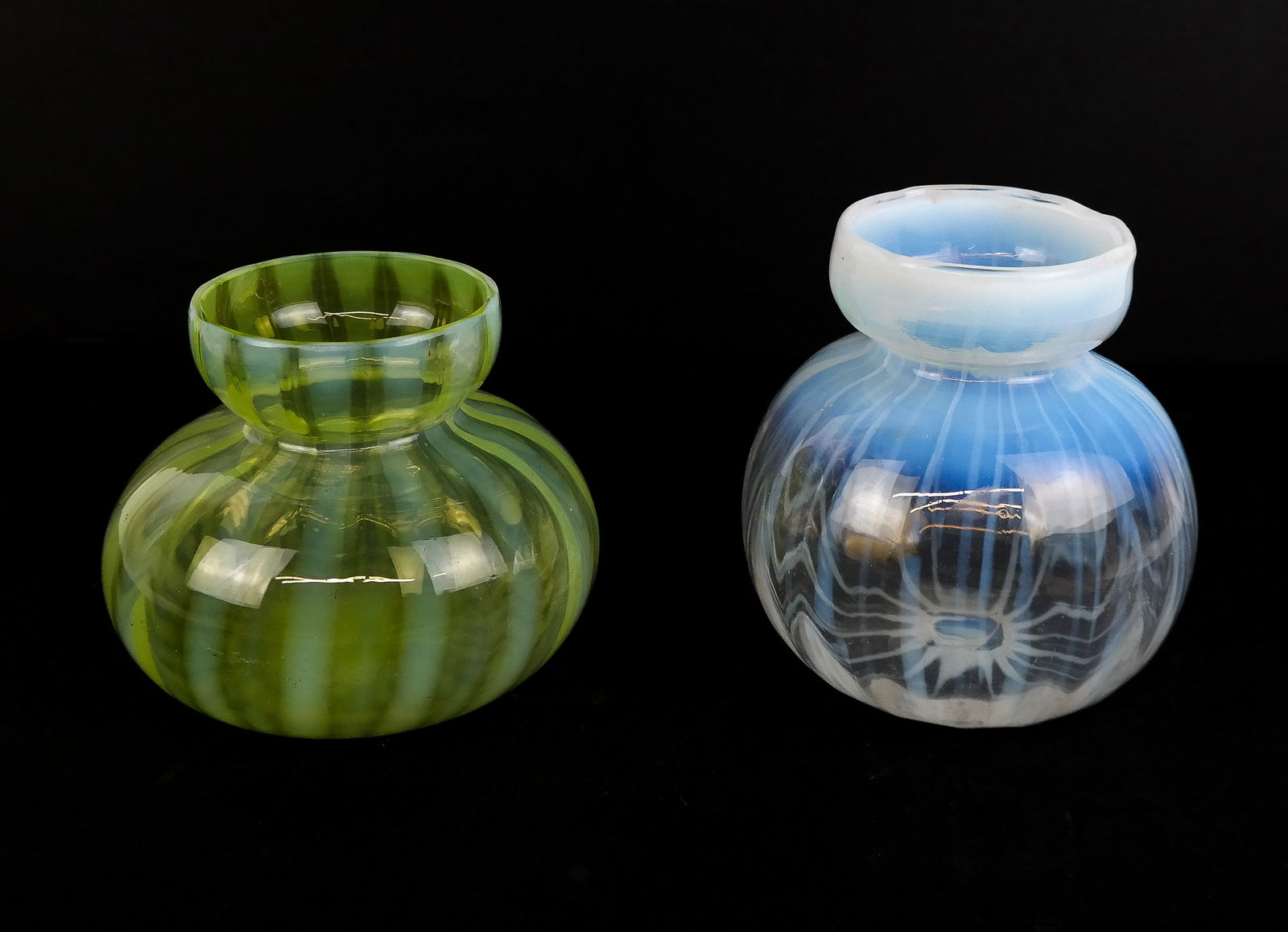 Two Opalescent Hand-Blown Glass Vases (1 of 13)