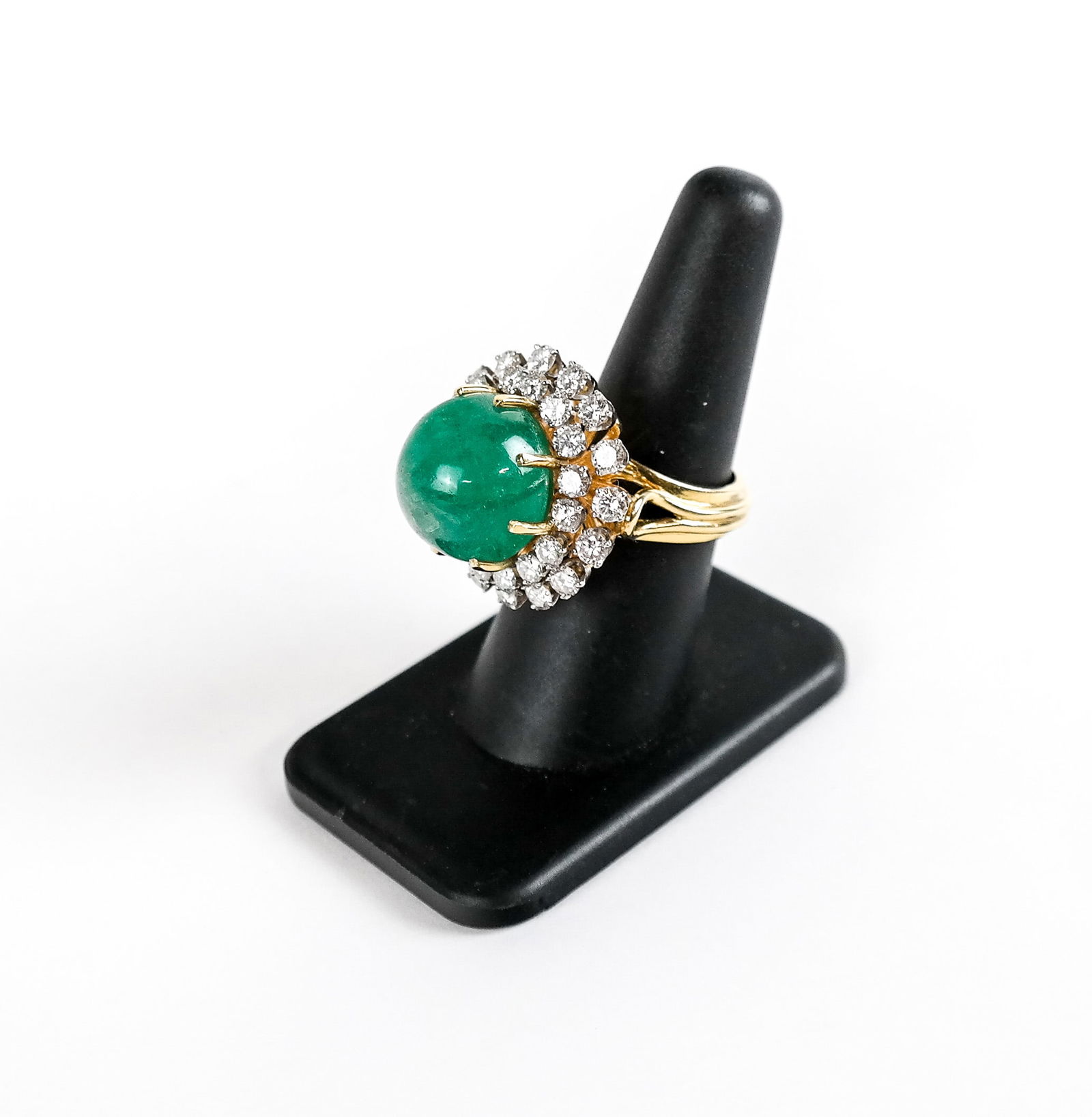 Emerald, Diamond and Gold Cocktail Ring (1 of 14)