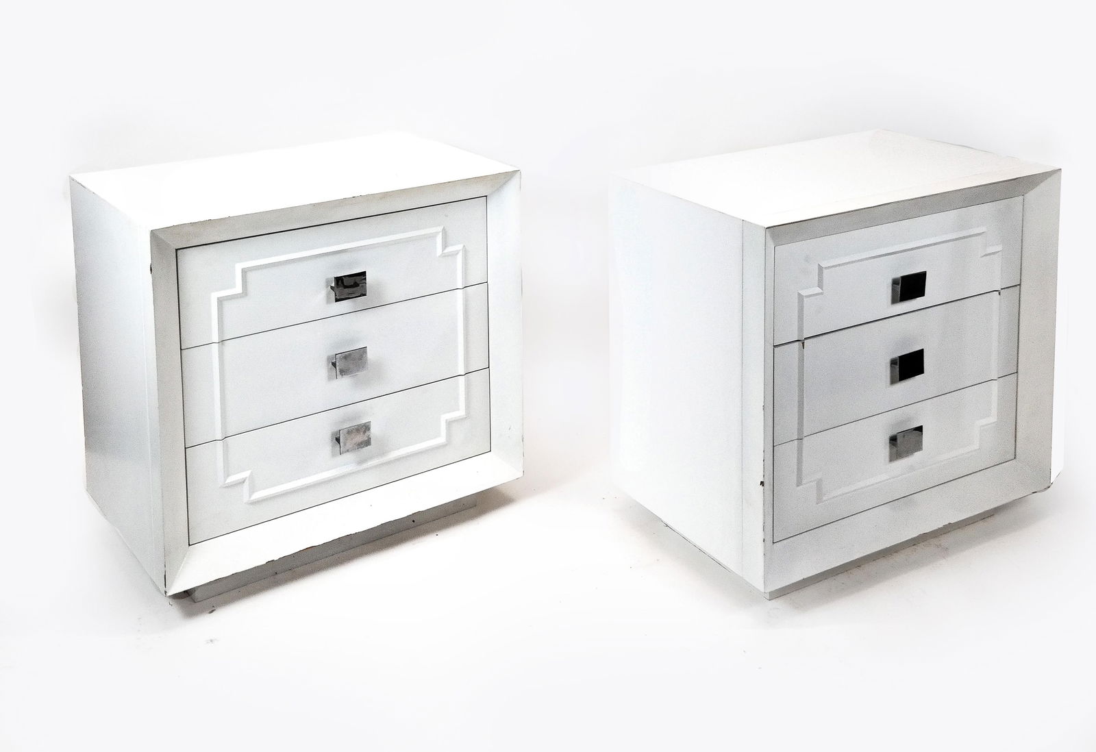 Pair Of Modern White Night Stands (1 of 9)