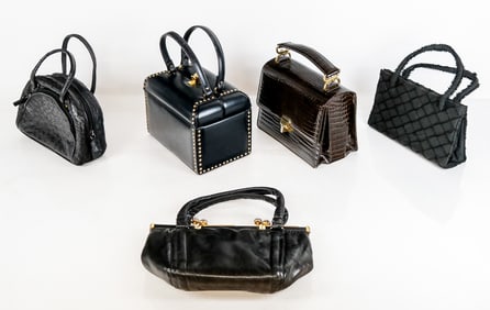 Group of Leather and Other Handbags, 5