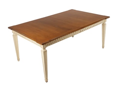 Classical Fruitwood And Painted Dining Table