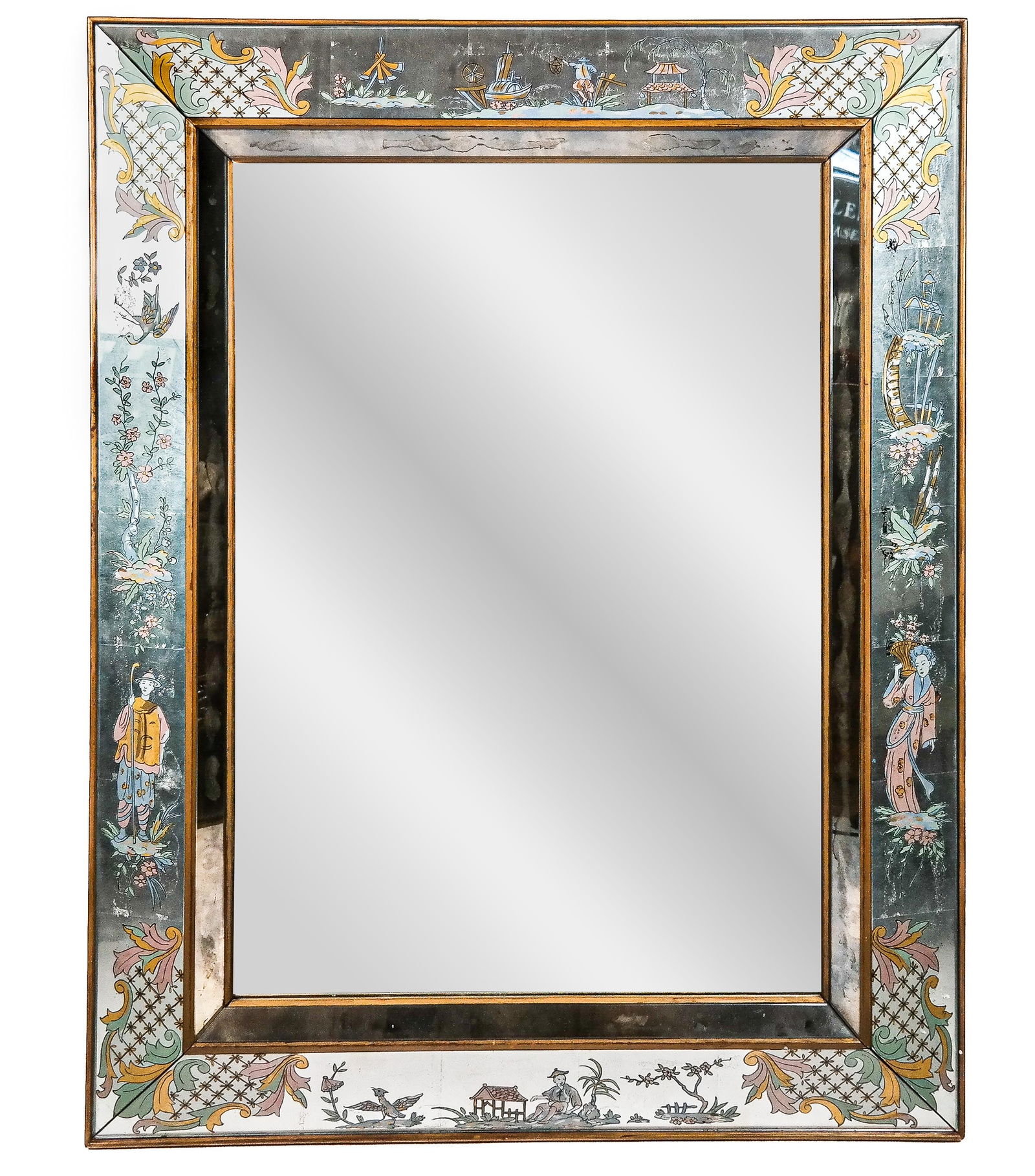 Chinoiserie-Decorated Mirror (1 of 8)