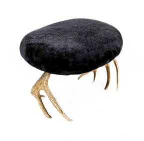 Antler-Form Low Bench Stool