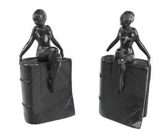 Pair of Art Deco Figural Bookends
