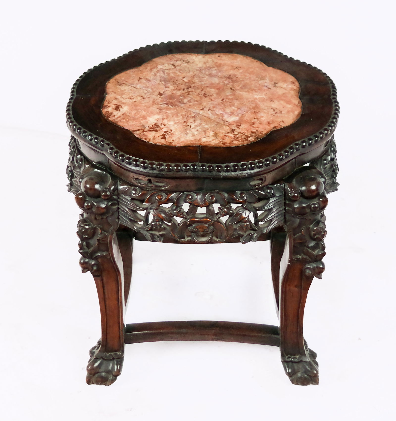 Vintage Chinese Marble Inset Tabouret (1 of 5)